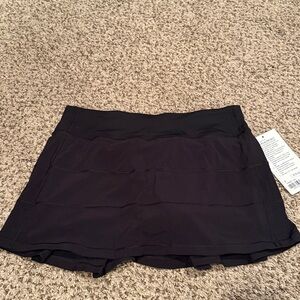 Lululemon Sz 6 Black Pace Rival MR Skirt NWT